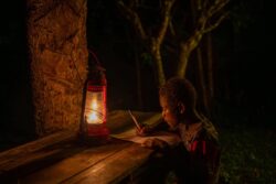 Studying by lamp light used to be commonplace in New Ireland's Namatanai District